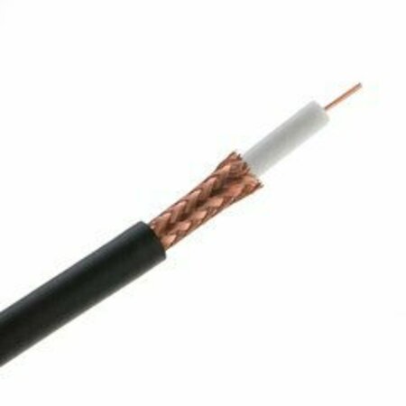 SWE-TECH 3C Bulk RG6U Coaxial Cbl, Black, 18 AWG Solid Copper Core, Copper Braid with 95% coverage, Pullbox, 1000ft FWT10X4-322TH